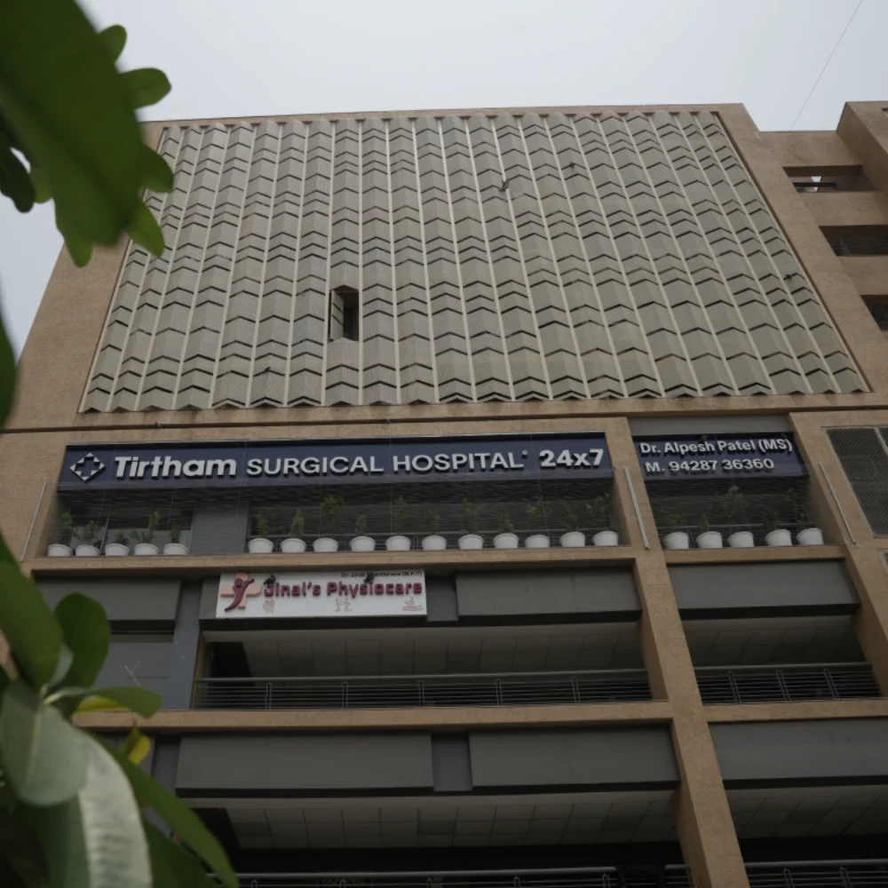 Tirtham Surgical Hospital building on Science City Road